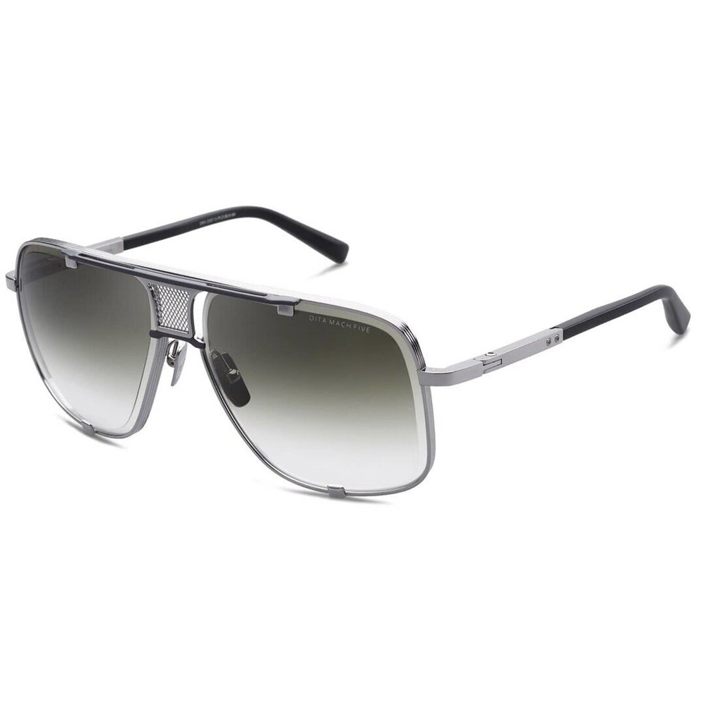 DITA Mach Five DRX 2087-G Silver Palladium Black Iron Green Gradient Sunglasses